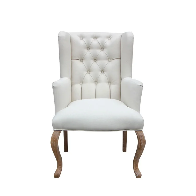 JW best Classic Solid Wood Antique Royal Button tufted Style Restaurant Chairs