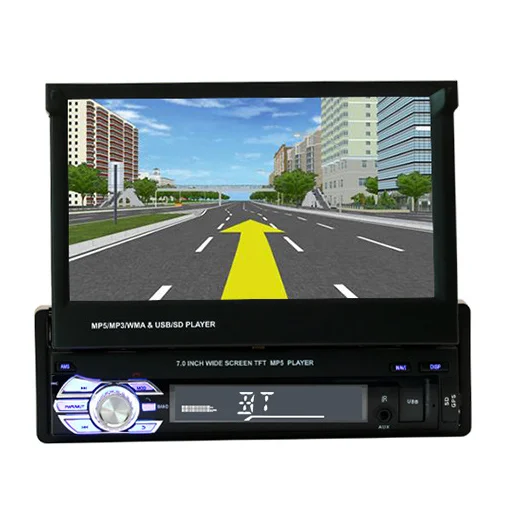 Универсальный подходит для 1Din 7 дюймов сенсорный экран HD откатный автомобильный MP5 зарядное устройство для автомобиля с радио DVD плеер