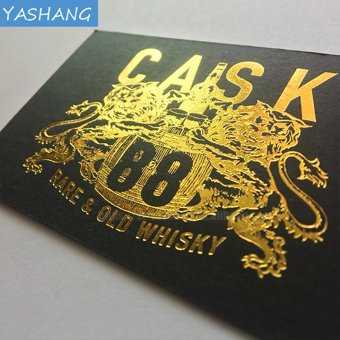 Both side gold foil visiting card design sample customize your business card