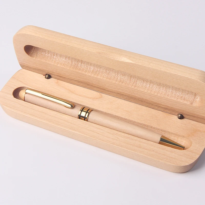 Luxury wood set pen custom logo ball pen office wooden gift set pen