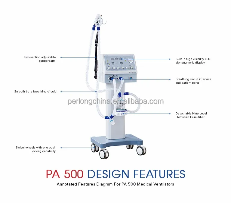 Hospital Use Transport Medical Ventilator PA-500