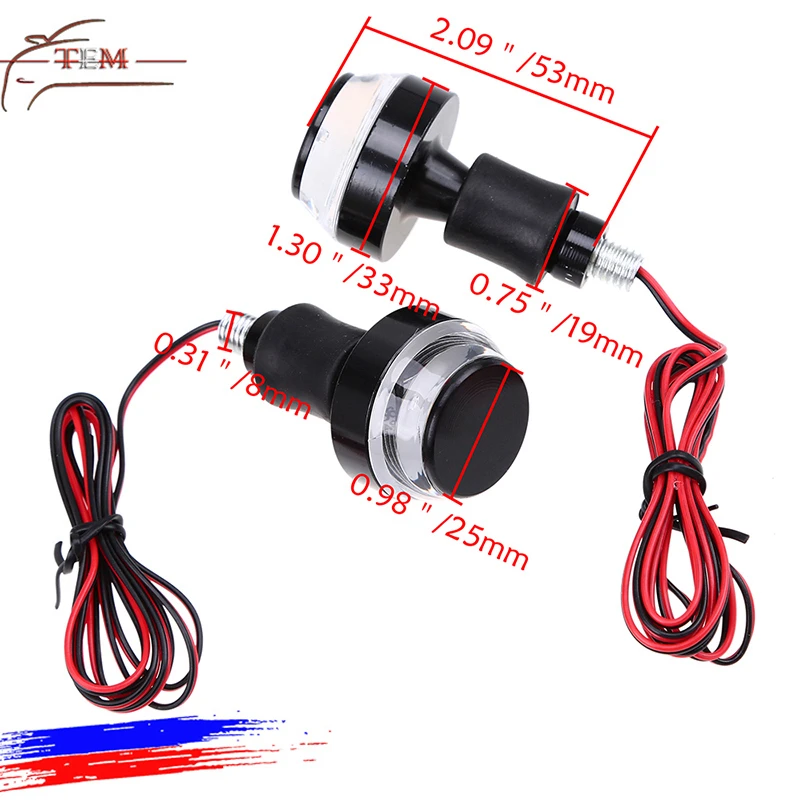 Руле велосипеда свет светодиодные фары для мотоцикла harley для руля велосипеда байка для Включите свет сигнал поворота света безопасности