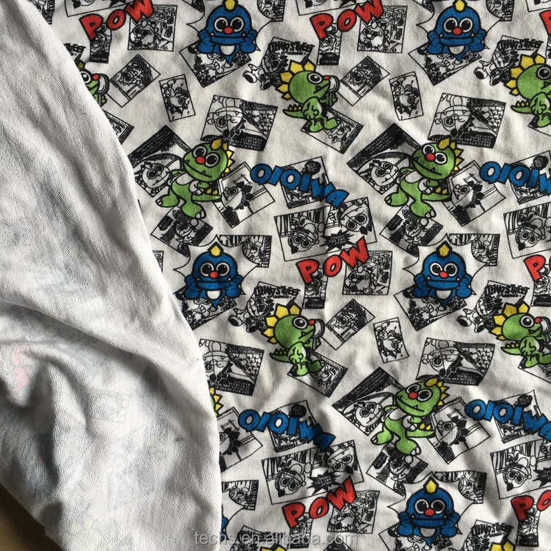 
Digital print cotton spandex french terry fabric,digital print french terry fabric for baby NO MOQ 
