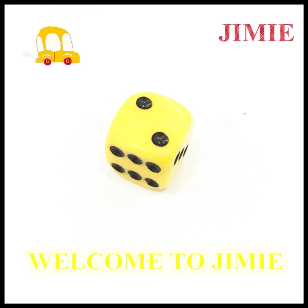 
15mm colored plastic casino ivory dice 