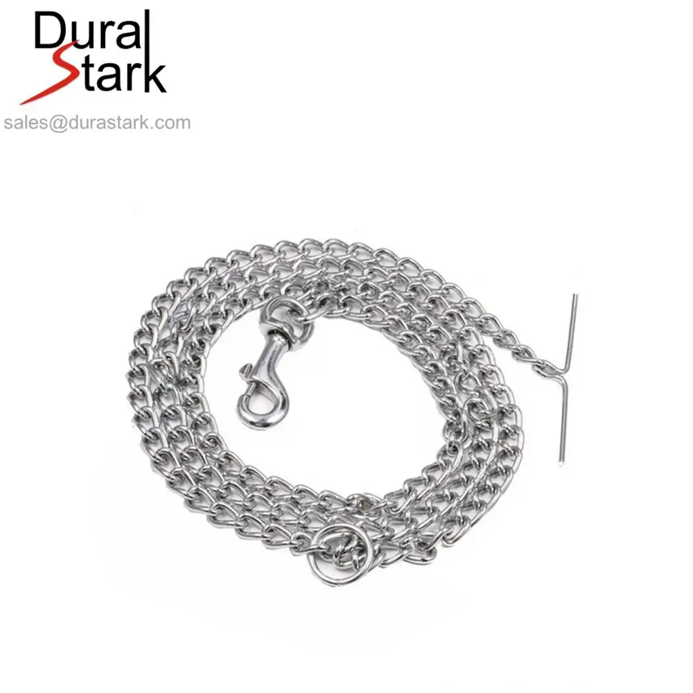Stainless Steel Dog Chain Leash Steel with Clip Lock Surya Original Chokechain