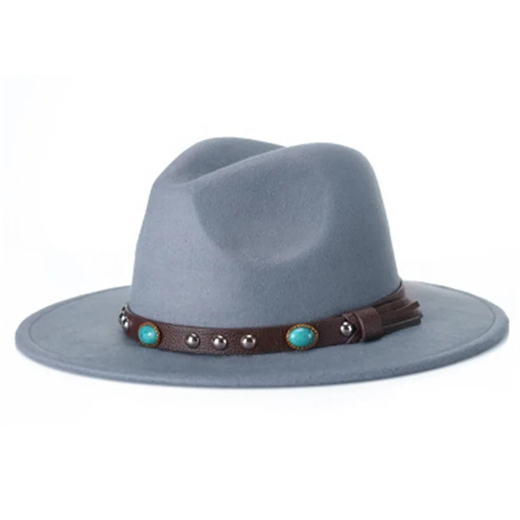 
2019 Hot Sale British Style Lady Jazz Hat Breathable Men Women Fedora Panama Felt Hat 