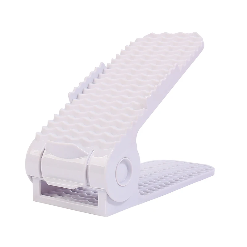 Популярная складная пластиковая стойка для обуви, качественная китайская продукция, органайзер для хранения обуви, регулируемые прорези для обуви