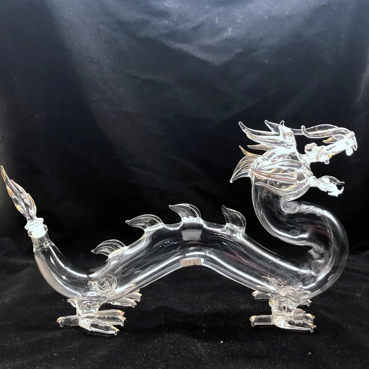 1000ml hand blown glass dragon shape  decanter for whiskey and vodka