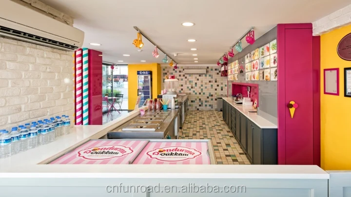 High end ice cream shop furniture design for sale