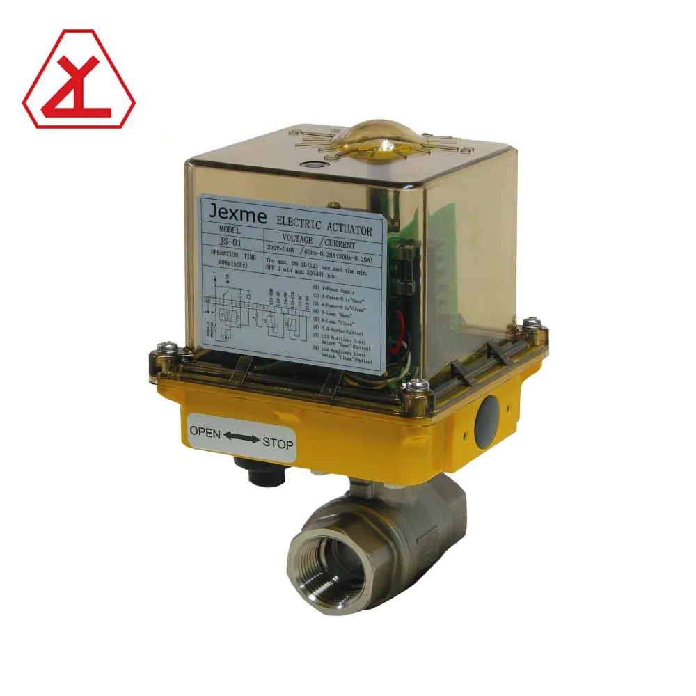 
12 Volt electric solenoid VALVE ACTUATOR WITH TWO PIECE BALL VALVE 