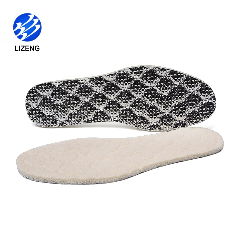 MOQ 2 Pair Aluminum Foil Keep Warm Thermal Insole For Winter Snow Boots