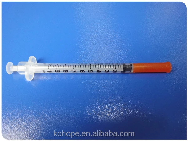 0.3ml 0.5ml 1ml disposable insulin syringe