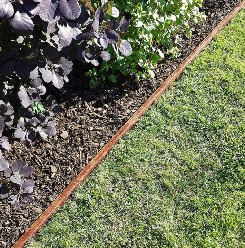 Metal Lawn edge CORTEN steel folded garden edging price