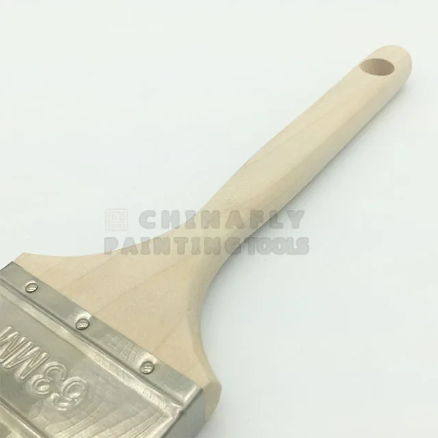 CTWHPB021   Nylon/Polyester Filament Paint Brush Birch Sash Angle Wooden Handle Hot Selling Paint Brushes