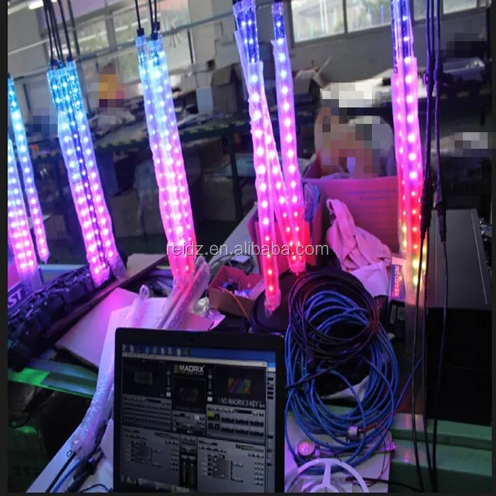 Vertical dmx rgb flexible 3d led tube matrix disco light for night club