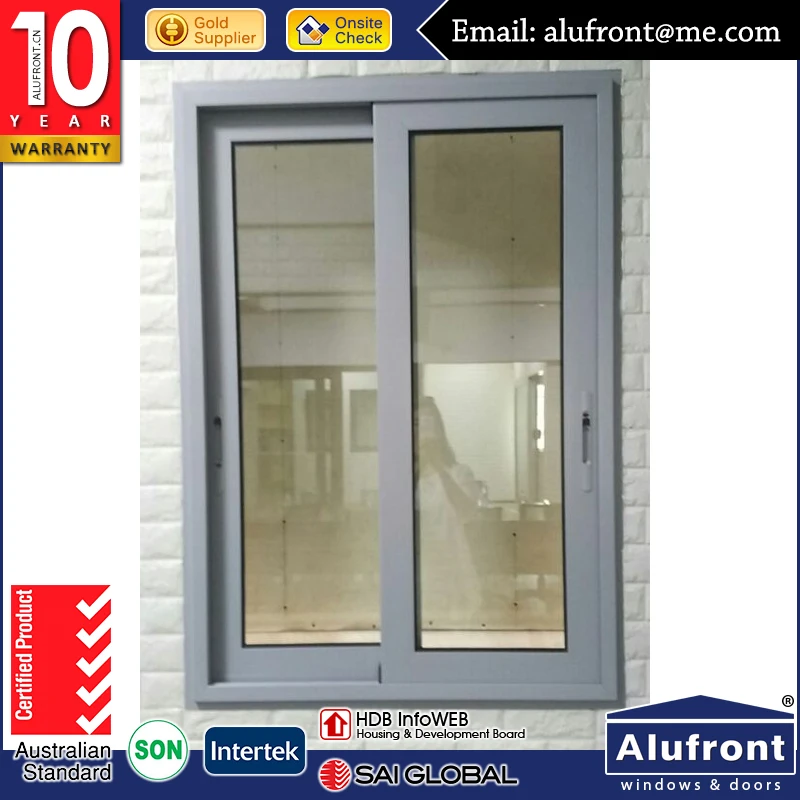 German Design Black Slim Profile Aluminium Sliding window