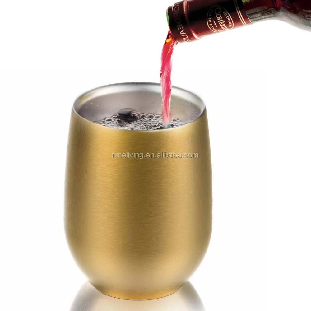 Colored Stainless Steel Stemless Glasses