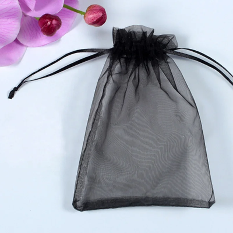 Colorful Reusable  Fashionable Custom Printed Organza Drawstring Gift Bag