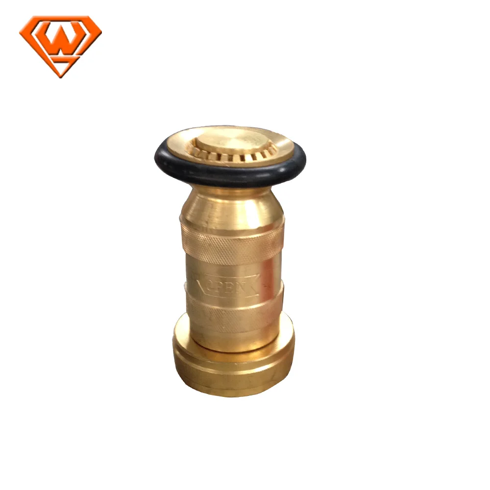 Fire Hose Nozzle , 1-1/2 In Black With Aluminum Quick Coupling