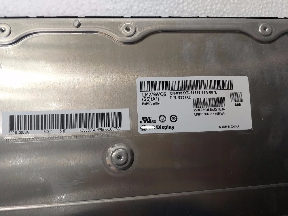 
Original LCD screen LM270WQ6 SS A1 SSA1 LTM270DL11 For Dell U2717D U2716D D LCD panel for monitor 