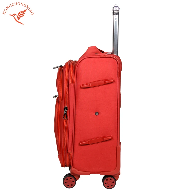 High Quality Men Women Nylon Fabric 4 Spinner Wheels Luggage Suitcase Promotional Travel Trolley Luggage Bag