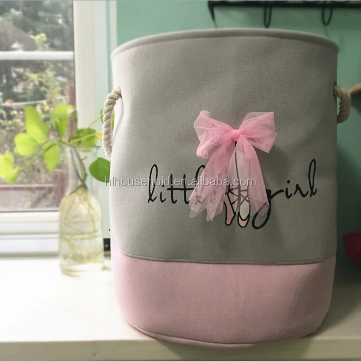 
Baby Girl Lovely Princess Canvas Foldable Storage Bin Basket 
