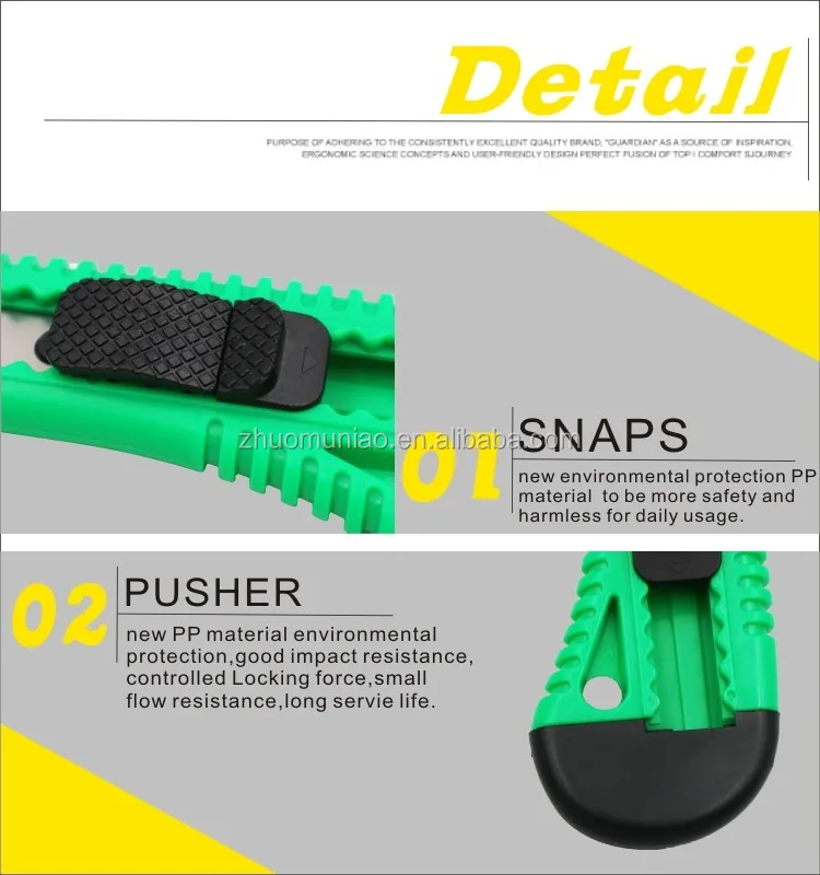 Lockable Pusher 18MM Plastic Cutter Knife Factory