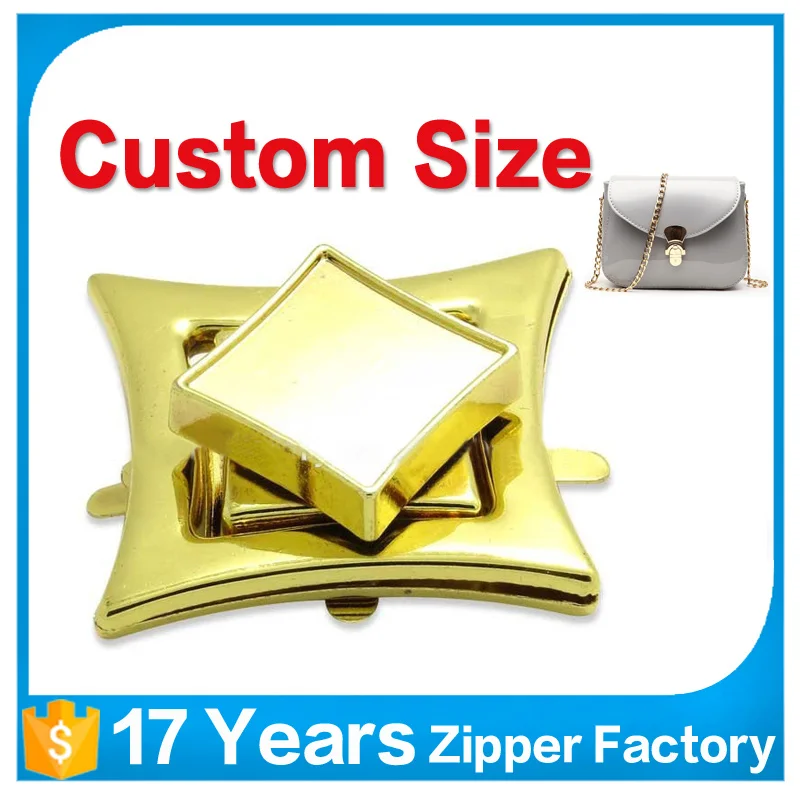 Fashion handbag lock hardware gun color handbag parts delivery on time