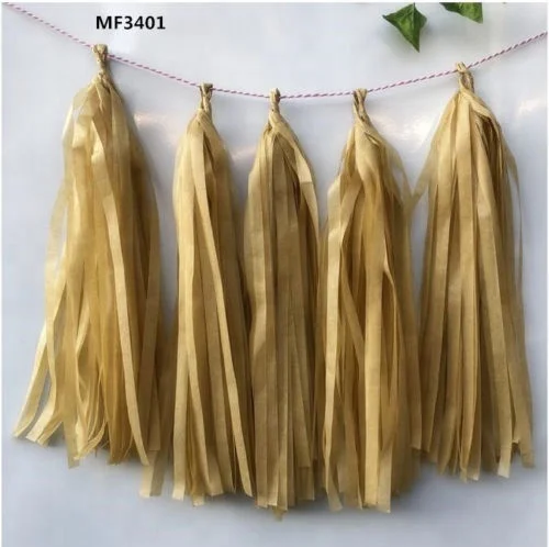 Party favor tissue tassel garland gold tassel garland