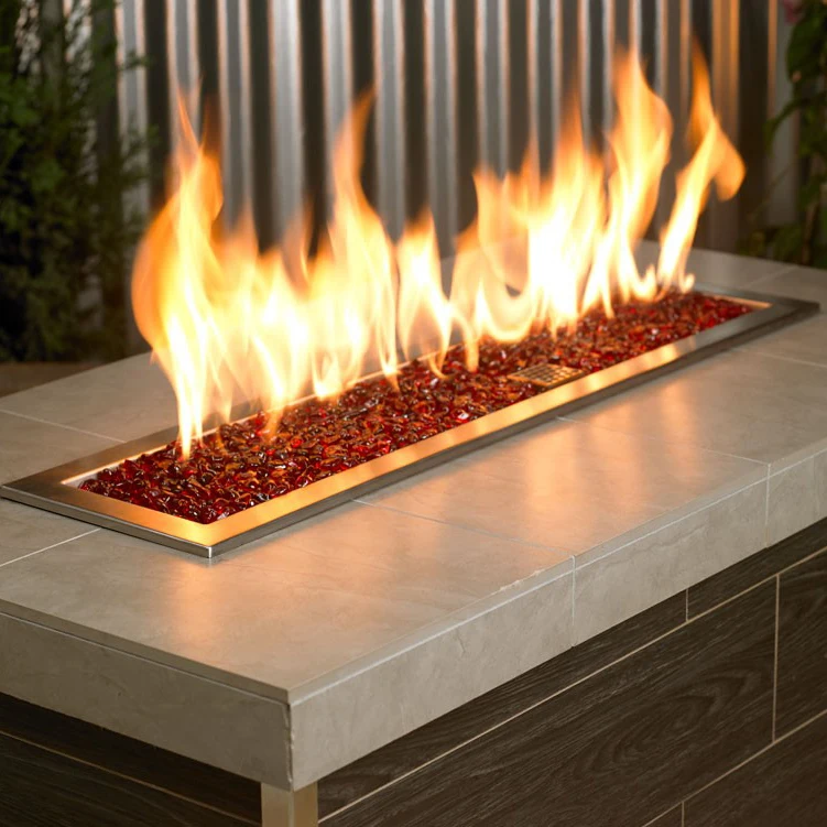 Charming modern gas fire pit glass rocks for fire pit decoration