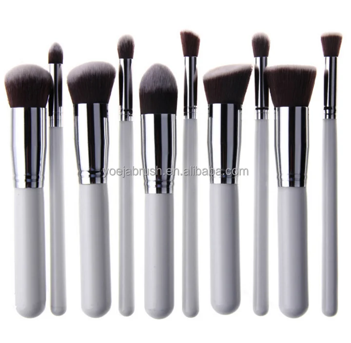 Kabuki Makeup Brush 10 Piece Synthetic Beauty Makeup Brush Set Maquiagem