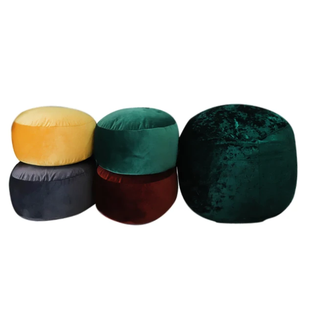 Velvet Ottoman stool with Foam fillings made in chnia cheap seat meditation cushion floor sofa outdoor massage cover