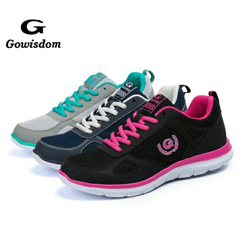 Wholesale PU with mesh fashion sport casual running shoes