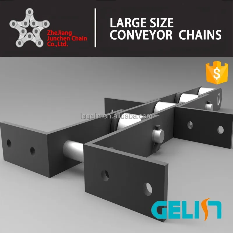 Feed Mill food large size scraper conveyor roller chain TGSS