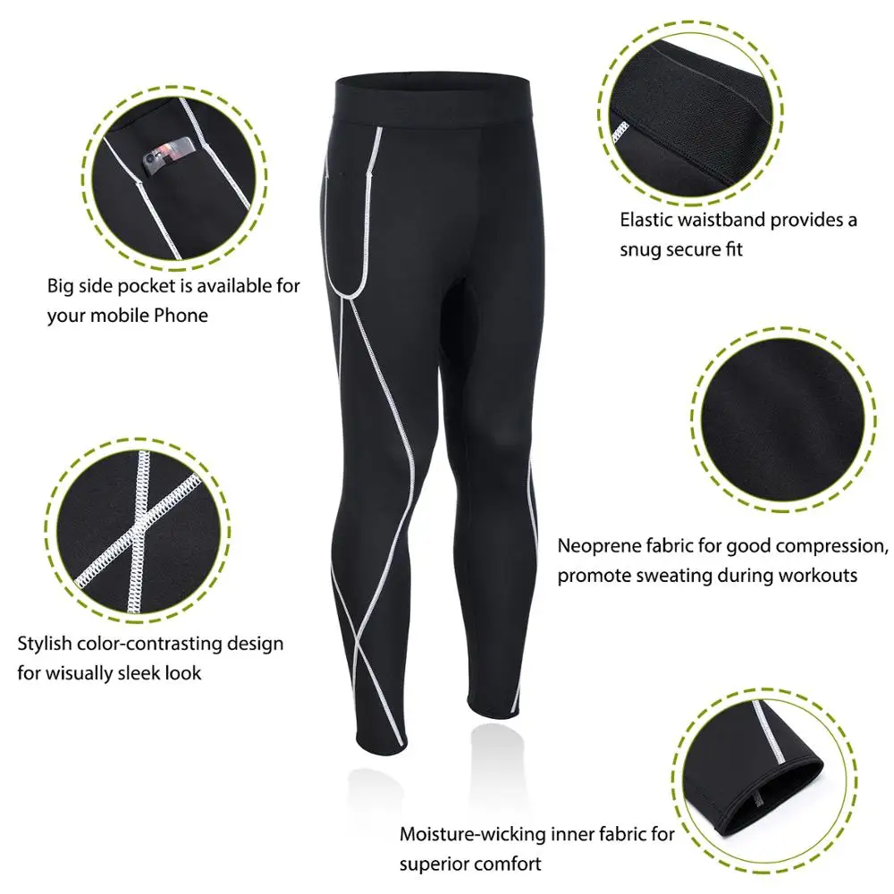 Men Clothing Diving Hot Pants High Waist Wetsuit Pants Neoprene Hot Sweat Weight Loss Sauna Pants