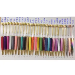 2019 Heat Transfer LOGO Floral Metal Body Ballpoint Pens with Crystal