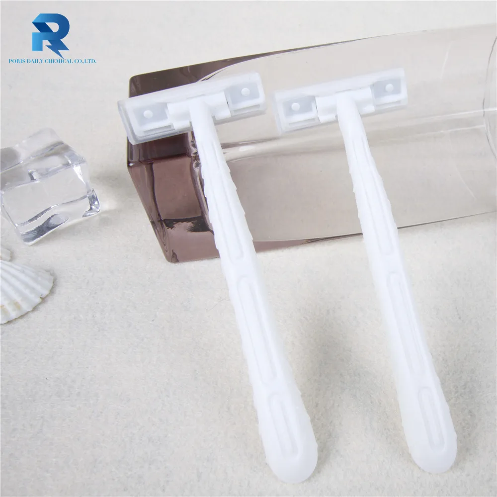 
Lubricating strip plastic handle hotel bathroom shaving razor 