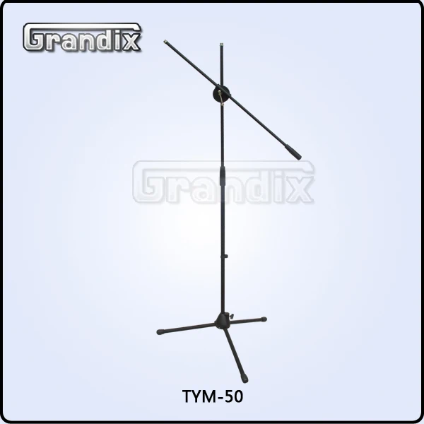 регулируемый профессионального бум хром микрофон штатив двойной базы напольной подставке tym-50