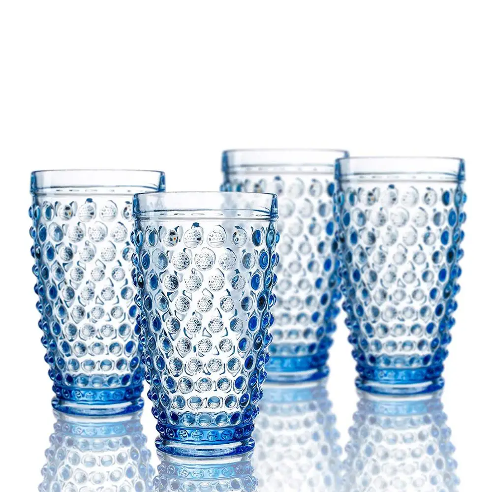 Зеленое, синее, серое, розовое стекло, можно мыть в посудомоечной машине, 17,5 унции, Цветная декоративная стеклянная чашка Highball