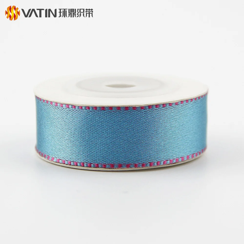 China Wholesale Custom Imported Two Color Polyester Satin Ribbon