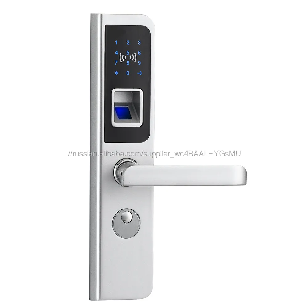 Touch screen zinc alloy fingerprint residential biometric password protection