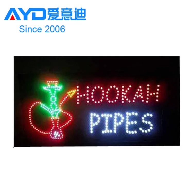 High Brightness LED Acrylic Sign,LED Open Sign,LED Hookah Pipes Sign