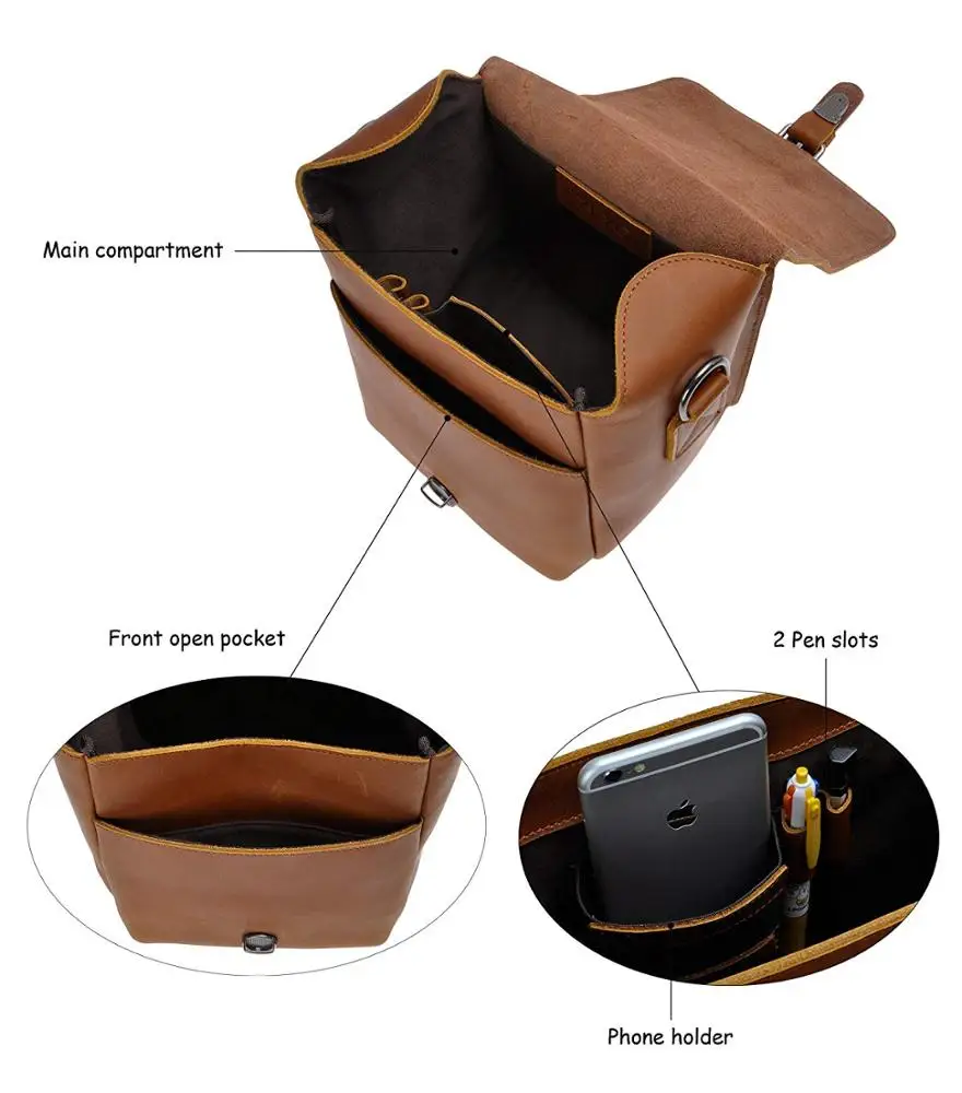 
2021 Newest Brown Handmade Vintage SLR Shockproof Camera Shoulder Messenger Small Shopping Bag For Wearing 
