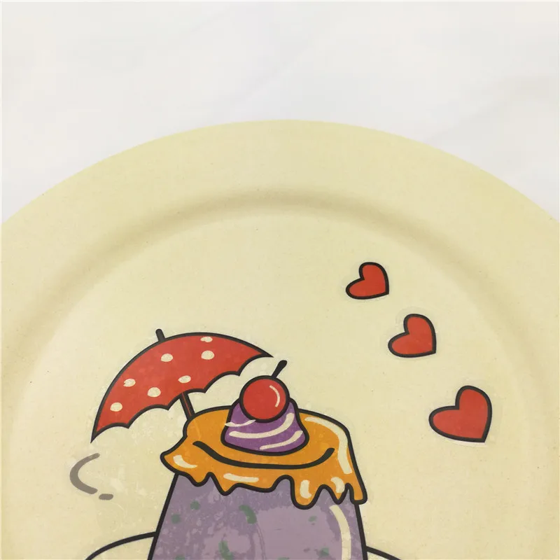 Eco Friendly Rice Husk Fiber Dinner Plates Disposable Bamboo fiber Plate