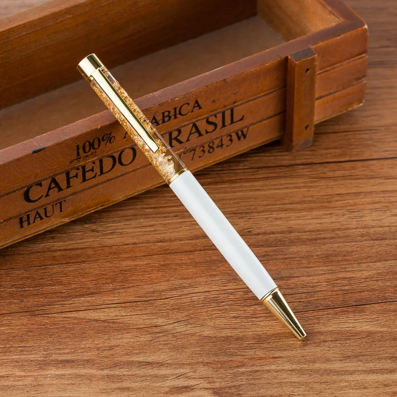 Gift Promotional Gold Foil Ballpoint Pen with black ink
