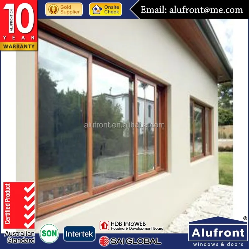 German Design Black Slim Profile Aluminium Sliding window
