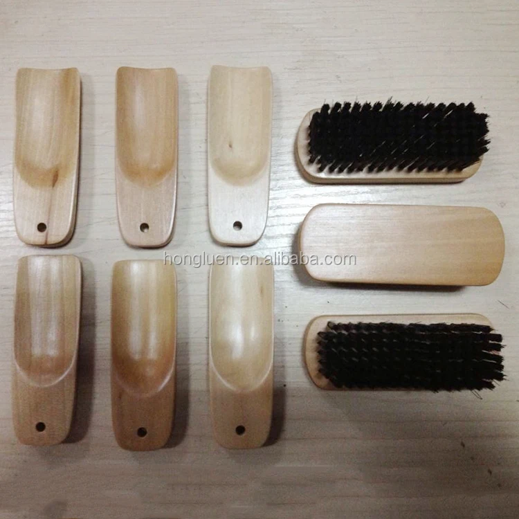 
Wooden Handle Plastic Bristle Horse Hair Sneaker Cleaning Boot Shoe Brush 