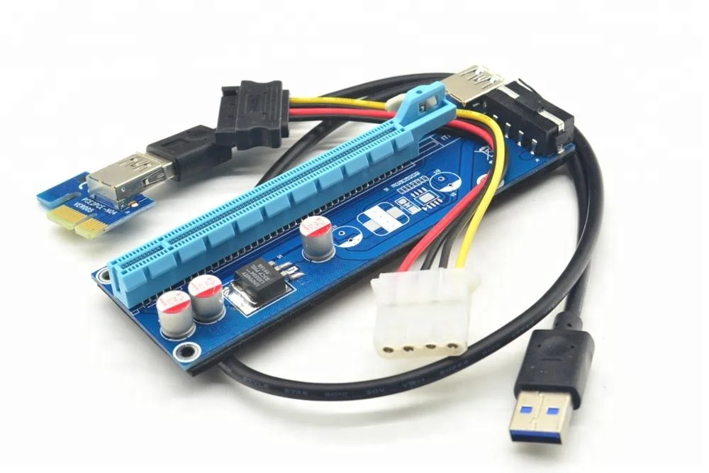 
pci-e extender adapter card PCIE Riser 1X to 16X external pci express slot converter card for Bitcoin 