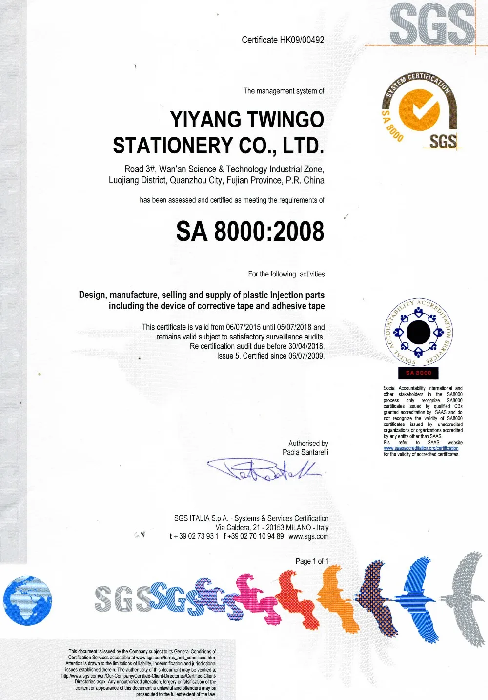 SA8000 2015
