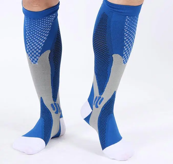 Оптовая продажа, мужские медицинские компрессионные баскетбольные спортивные носки на заказ, спортивные носки для велоспорта с логотипом на заказ